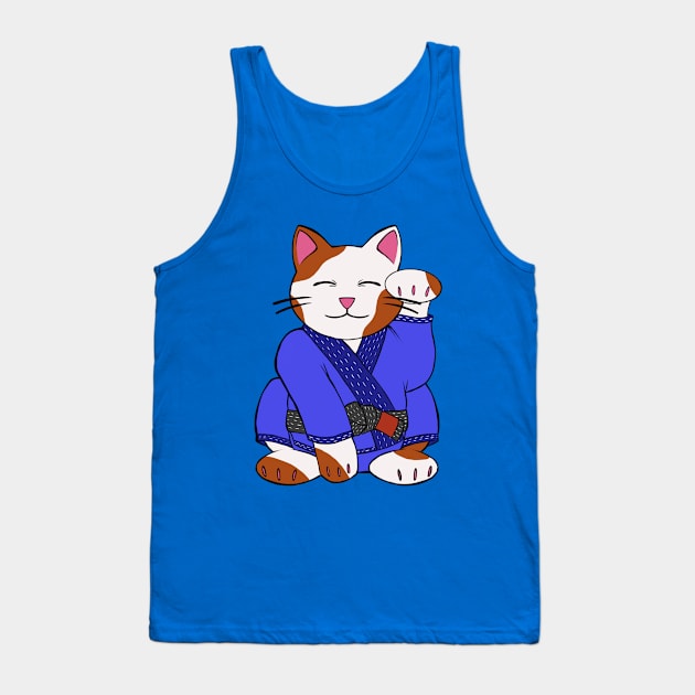 Lucky Jiu Jitsu Cat Tank Top by cmurdurr